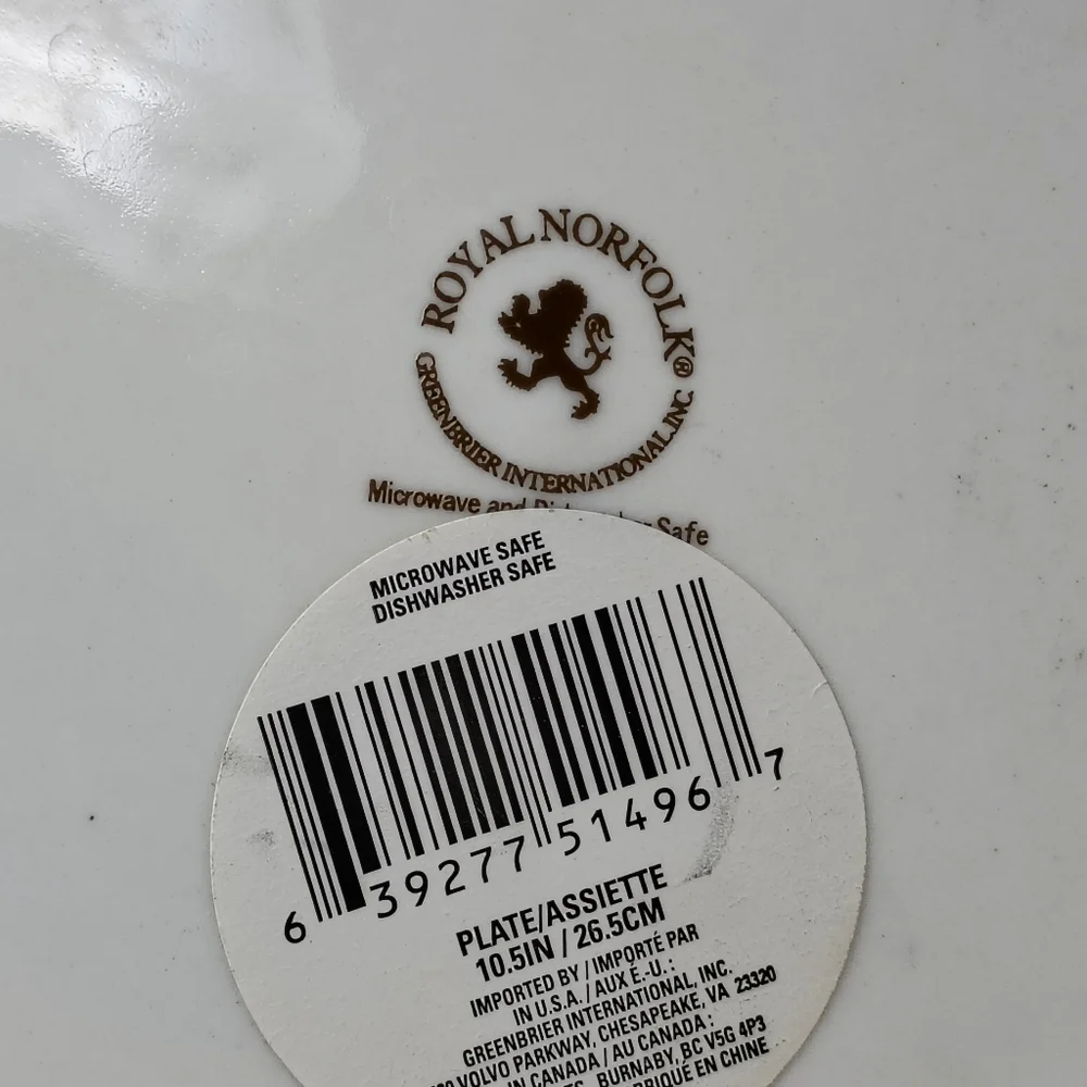 Royal Norfolk Set Of 2, 10.5 Inch Plates